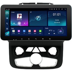 Car Stereo Radio for Dodge Ram 1500 2500 3500 (2013-2018) Auto AC, 2+64GB Android 13 GPS Navigation with WiFi Wireless Apple Carplay Android Auto SWC DSP RDS,Fit Factory Camera