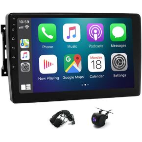 10 Inch Car Radio Stereo Upgrade Replacement for Jeep Wrangler 2007-2016, for Chrysler Ram, Touchscreen Car Stereo with CarPlay/Android Auto/TouchScreen/Android12/GPS Navigation/Backup Camera