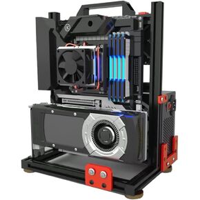 PC Test Bench Open Air Computer Case ITX UMATX MATX ATX Motherboard Chassis Aluminum Bracket DIY Bare Frame Support 120 240 360 Liquid Cooling