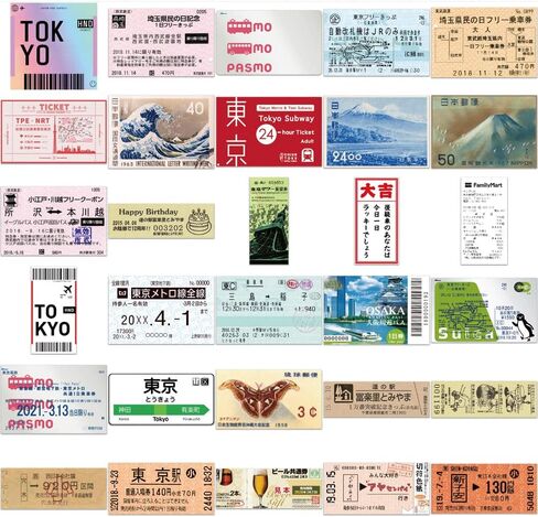 60pcs Tokyo Travel Stamps Stickers for Teens Laptops,Vintage Aesthetic Postage Stamp Stickers Waterproof Vinyl Decals for Scrapbook Water Bottle Journal Suitcase Notebook Bumper (Stamps) in Saudi Arabia