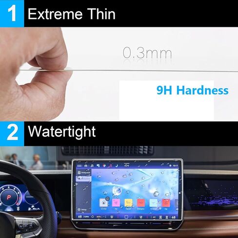 TTCR-II 2-PCs for 2025 Volkswagen Golf R/GTI Screen Protector 12.9 Inch, for 2025 VW ID4 ID.4 Tempered Glass Screen Protector Pro/Pro S/S AWD 12.9 Inch in Saudi Arabia