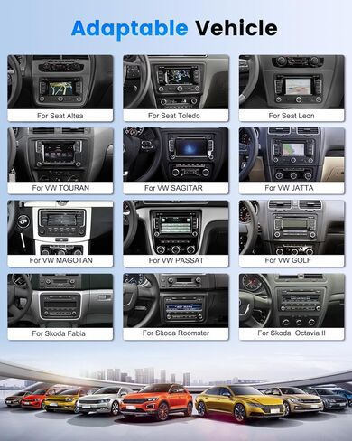 4G+64G CarPlay Radio for VW Passat Jetta Tiguan Golf MK5 MK6 T5 EOS Polo, Rimoody Android 13 Car Stereo 7 Inch Touch Screen Android Auto GPS Navigation Bluetooth FM SWC Backup Camera in Saudi Arabia