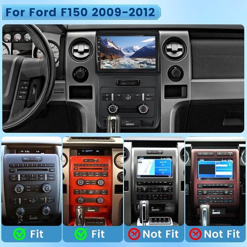 [2+64G] NHOPEEW Car Radio for Ford F150 F-150 F 150 2009-2012 - Wireless Carplay and Android Auto - 9 Inch Touchscreen Android Car Stereo with DSP/Multiple UI/GPS/WiFi/SWC + AHD Backup Camera in Kuwait