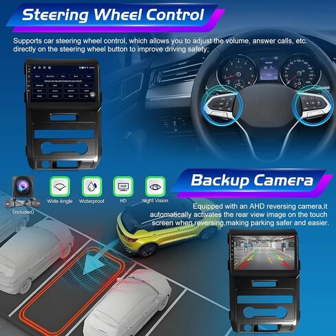 [2 + 64g] راديو سيارة NHOPEEW لـ FORD F150 F -150 F 150 2009-2012 - CARPLAY اللاسلكي و Android AUTO - 9 بوصة شاشة تعمل باللمس باستخدام CAREO DSP/GPS/WIFI/SWC + AHD in Kuwait