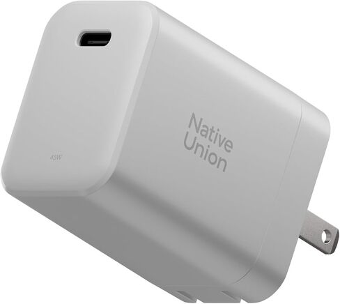 Native Union Fast GaN Charger PD 45W – Ultra-Compact Power Delivery Enabled USB-C – Made of Recycled Materials – for MacBook Air, iPads, iPhones, Pixel, Galaxy & Other USB-C Devices (White) in Saudi Arabia