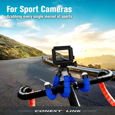 Conext Link Universal Adjustable Octopus Tripod Stand Phone Holder for iPhone Camera (Blue) in Saudi Arabia