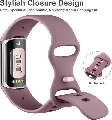 2 حزمة نطاقات متوافقة مع Fitbit Charge 6 / Fitbit Charge 5 نطاقات للنساء الرجال ، معصم الاستبدال الرياضي الكلاسيكي المقاوم للماء in Kuwait