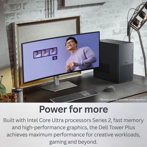 Dell Tower Plus EBT2250 Desktop Computer - Series 2 Intel Core Ultra 9 285 24-Core CPU up to 5.6 GHz, 64GB DDR5 RAM, 16TB (2 x 8TB) SSD, GeForce RTX 4060 8GB GDDR6, Windows 11 Pro, Graphite in Saudi Arabia