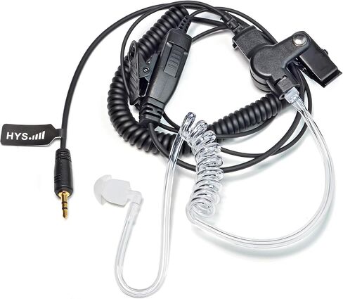 HYS 2 Way Radio Security Ear Piece Walkie Talkie Law Enforcement Earpiece Ham Radio Coil Tube Audio Kits for Cobra Microtalk Cxt195 PX655 Cx112 PX650 ACXT1035r ACXT145 ACXT545 RX385 RX685 in Saudi Arabia