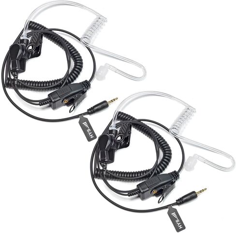 HYS 2 Way Radio Security Ear Piece Walkie Talkie Law Enforcement Earpiece Ham Radio Coil Tube Audio Kits for Cobra Microtalk Cxt195 PX655 Cx112 PX650 ACXT1035r ACXT145 ACXT545 RX385 RX685 in Saudi Arabia