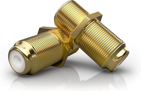 موصل كابل محوري BlueRigger 90 درجة (5 حزم، محول RG6 Coax 90D، موصلات محورية من النوع F بزاوية قائمة، محولات ذكر إلى أنثى) - متوافق مع HDTV، الهوائي، المودم، صندوق الكابل، CATV in Saudi Arabia