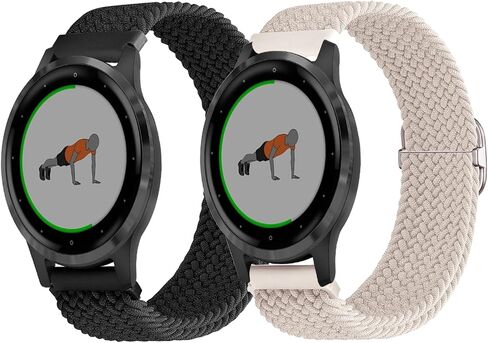 Braided Bands Compatible with Garmin Venu 3s/Venu 2s,18mm Nylon Strap for Garmin Forerunner 255s/255s Music/Forerunner 265S,Vivoactive 4s/Vicomove 3s /Active s in Saudi Arabia
