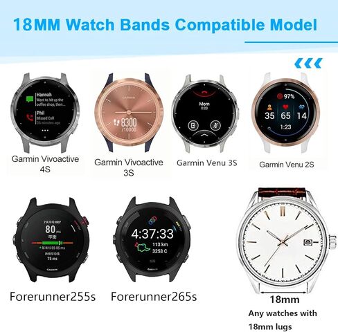 Braided Bands Compatible with Garmin Venu 3s/Venu 2s,18mm Nylon Strap for Garmin Forerunner 255s/255s Music/Forerunner 265S,Vivoactive 4s/Vicomove 3s /Active s in Saudi Arabia