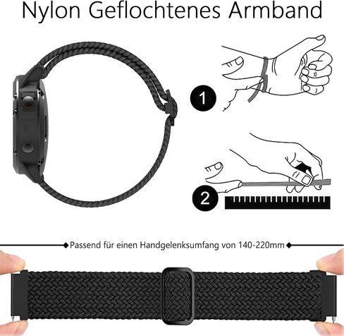 Braided Bands Compatible with Garmin Venu 3s/Venu 2s,18mm Nylon Strap for Garmin Forerunner 255s/255s Music/Forerunner 265S,Vivoactive 4s/Vicomove 3s /Active s in Saudi Arabia