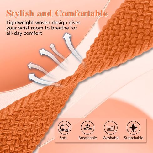 Magnetic Braided Watch Bands Compatible with Garmin Venu 3 45mm/Venu 2/Garmin vivoactive 4/Garmin Forerunner 265/255/255 Music,22mm Wristband,Replacement Nylon Sport Strap for Women Men in Kuwait