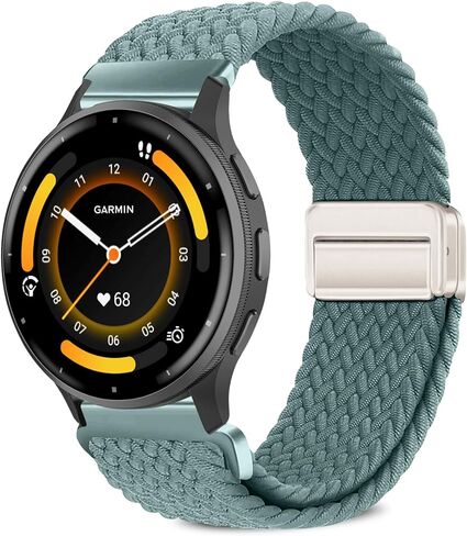 Magnetic Braided Watch Bands Compatible with Garmin Venu 3 45mm/Venu 2/Garmin vivoactive 4/Garmin Forerunner 265/255/255 Music,22mm Wristband,Replacement Nylon Sport Strap for Women Men in Kuwait