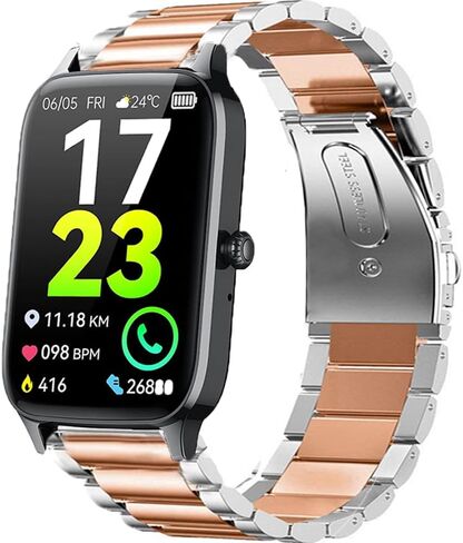 Compatible with Dyurwa P97 Smart Watch Band, Quick Release Stainless Steel Metal Replacement Strap Bracelet Compatible for Soudorv P97, Dyurwa P97 Smart Watch in Saudi Arabia