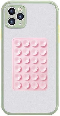 Silicone Suction Phone Case Adhesive Mount Sticky Compatible for iPhone and Android, Hands-Free Phone Accessories Holder for Tiktok, Selfies and Videos, Size-2.25″ x 3.26″ Light Pink in Saudi Arabia