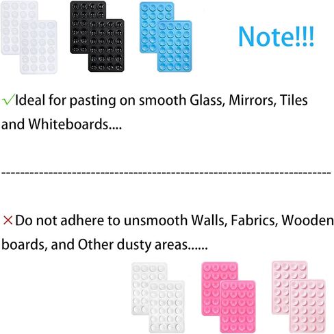 Silicone Suction Phone Case Adhesive Mount Sticky Compatible for iPhone and Android, Hands-Free Phone Accessories Holder for Tiktok, Selfies and Videos, Size-2.25″ x 3.26″ Light Pink in Saudi Arabia