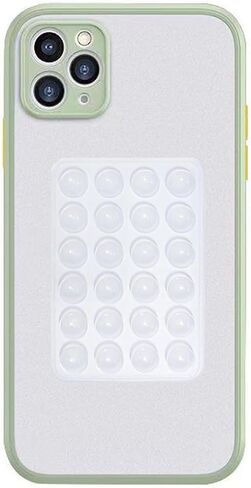 Silicone Suction Phone Case Adhesive Mount Sticky Compatible for iPhone and Android, Hands-Free Phone Accessories Holder for Tiktok, Selfies and Videos, Size-2.25″ x 3.26″ Light Pink in Saudi Arabia