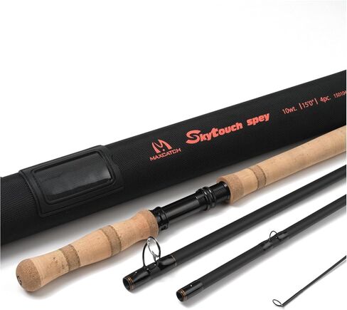 Maxcatch Skytouch Switch Spey Fly Rods ، وقضيب صيد ذبابة سريع يديك مع أنبوب كولدورا in Kuwait