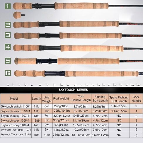 Maxcatch Skytouch Switch Spey Fly Rods ، وقضيب صيد ذبابة سريع يديك مع أنبوب كولدورا in Kuwait