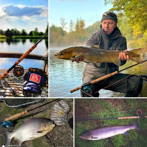 Maxcatch Skytouch Switch Spey Fly Rods ، وقضيب صيد ذبابة سريع يديك مع أنبوب كولدورا in Kuwait
