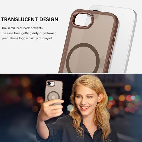 BENTOBEN for iPhone 16e Case, Magnetic iPhone 16e Phone Case [Compatible with Magsafe] Translucent Matte Phone Case iPhone 16e Slim Fit Shockproof Protective Cover for iPhone 16e 2025, Desert Titanium in Saudi Arabia