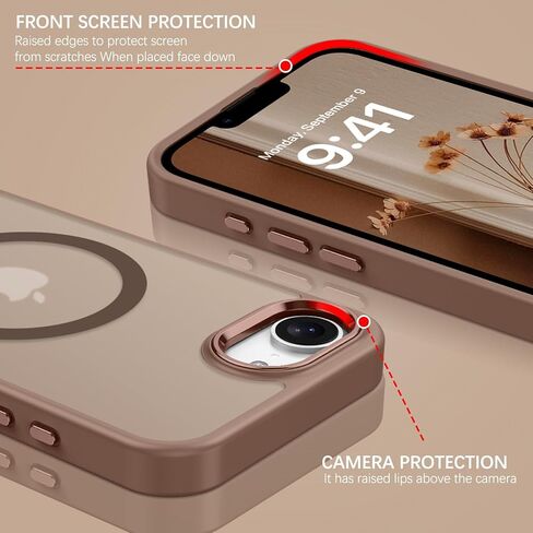BENTOBEN for iPhone 16e Case, Magnetic iPhone 16e Phone Case [Compatible with Magsafe] Translucent Matte Phone Case iPhone 16e Slim Fit Shockproof Protective Cover for iPhone 16e 2025, Desert Titanium in Saudi Arabia