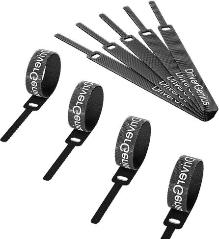DriverGenius ZD-160 | Reusable Adjustable Cable Straps Wire Ties 40PCS for Cable Management | 6.3 inch | Black in Saudi Arabia