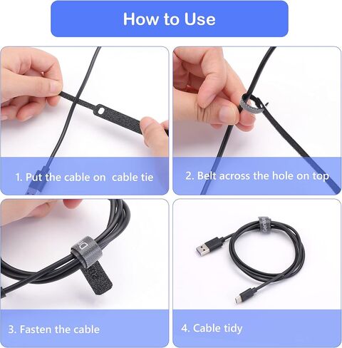 DriverGenius ZD-160 | Reusable Adjustable Cable Straps Wire Ties 40PCS for Cable Management | 6.3 inch | Black in Saudi Arabia