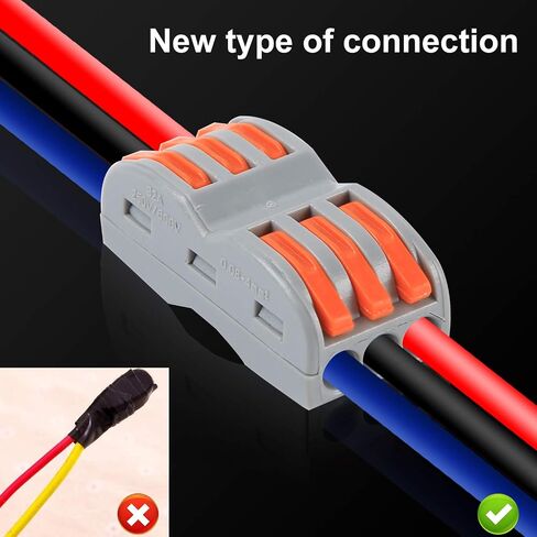 15pcs Connectors, Compact Wire Conductor Connector Quick Wiring Cable Connector,Butt Terminal Connectors CE Listed and RoHS Compliant（2 in 4 aus und 2 in 6 aus） in Saudi Arabia