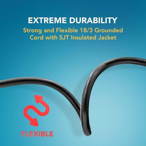 15ft (4.5M) - 2 Pack Universal Computer Monitor Power Cord, C13 Power Cable for Monitor, PC, Desktop, Printer, Scanner, 10Amps UL Approved 18/3 GA NEMA 5-15P to IEC13 in Kuwait