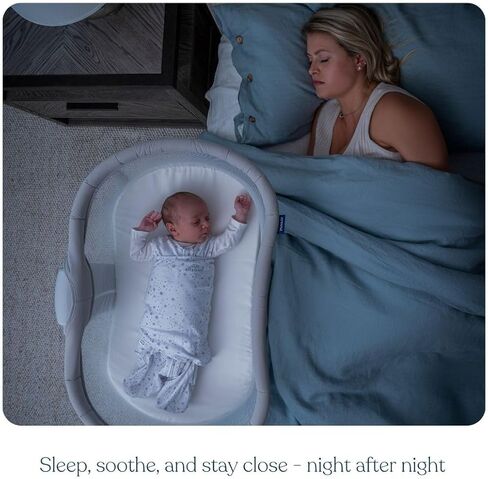 HALO BassiNest Swivel Baby Bassinet, Soothing Center, Vibration and Sound, Luxe Series, Dove Grey Tweed in Kuwait