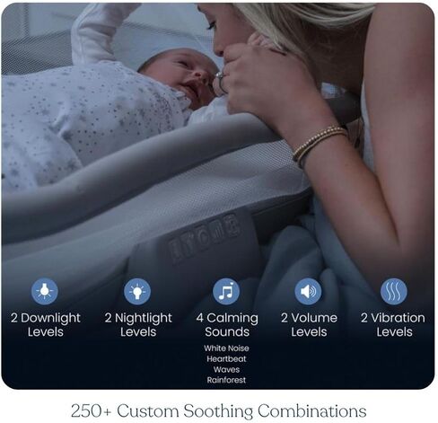 HALO BassiNest Swivel Baby Bassinet, Soothing Center, Vibration and Sound, Luxe Series, Dove Grey Tweed in Kuwait