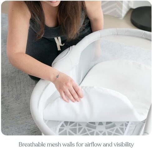 HALO BassiNest Swivel Baby Bassinet, Soothing Center, Vibration and Sound, Luxe Series, Dove Grey Tweed in Kuwait