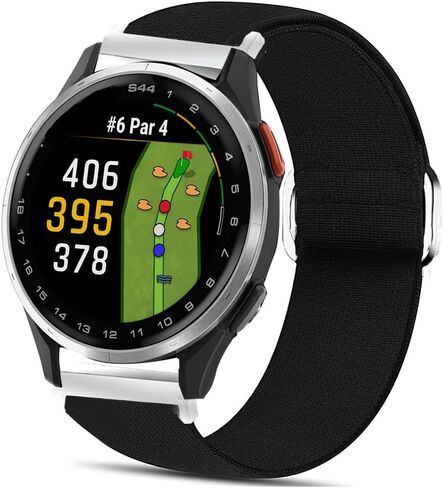 Compatible with Garmin Approach S44 Band, Lamshaw 20mm Quick Release Stretch Elastics Nylon Adjustable Replacement Strap Accessories Sports Compatible for Garmin Approach S50, S44, S42, S40 Smartwatch in Kuwait