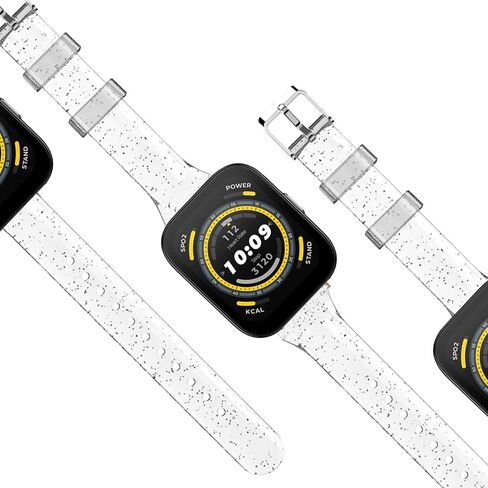 متوافق مع Galaxy Watch Ultra 47mm LTE Band ، Women Soft Silicone Glitter Clear Sport Strap متوافق مع Galaxy Watch Ultra 47mm LTE Smartwatch in Kuwait