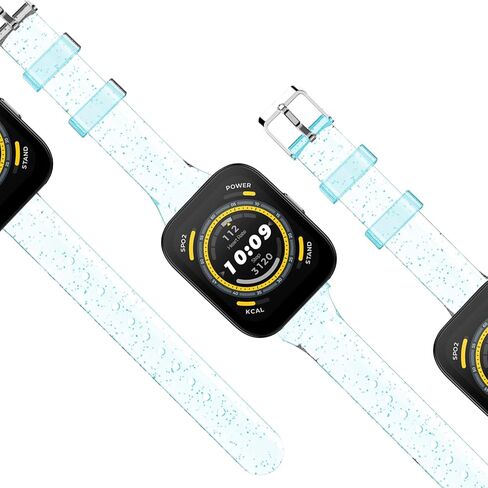 متوافق مع Galaxy Watch Ultra 47mm LTE Band ، Women Soft Silicone Glitter Clear Sport Strap متوافق مع Galaxy Watch Ultra 47mm LTE Smartwatch in Kuwait