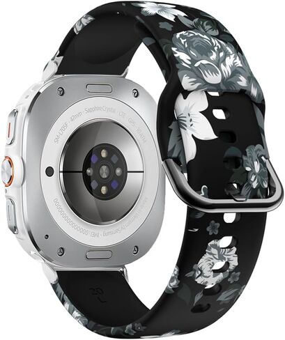 Pattern Band Compatible with Samsung Galaxy Watch 7 Ultra 47mm,Leopard camouflage Flower Silicon Strap replacement band accessory Sport wrist for Women Men in Saudi Arabia