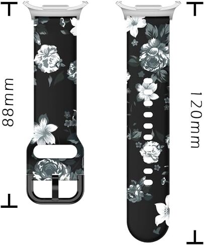 Pattern Band Compatible with Samsung Galaxy Watch 7 Ultra 47mm,Leopard camouflage Flower Silicon Strap replacement band accessory Sport wrist for Women Men in Saudi Arabia