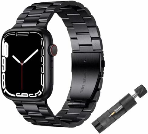Original Straps for Apple Watch Stainless Steel Metal Replacement Bracelets for Women Men, Three Link Strap for Apple Watch1/2/3/4/5/6/SE/7/8/SE 2 /Apple Watch Ultra/Apple Watch Series 10 in Saudi Arabia