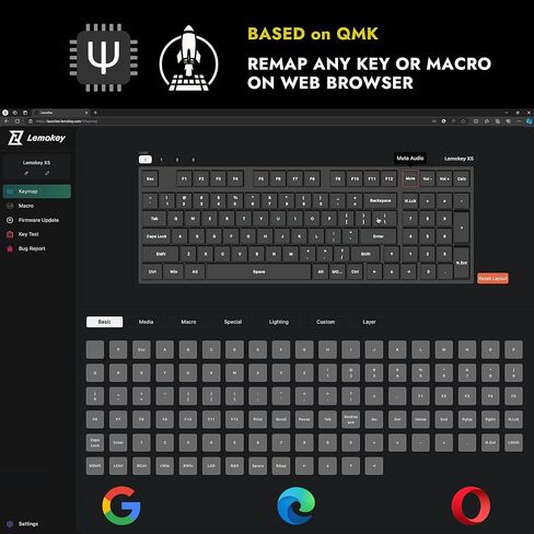 X5 Wired Gaming LED Backlight QMK/Launcher Mechanical Keyboard for Windows/Linux, Customize keymaps, Double-Shot keycaps, Keychron Mechanical Brown Switch, Perfect for Both Gaming and Work in Saudi Arabia