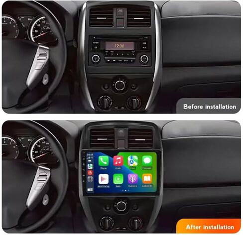 2 + 64 جيجابايت من الراديو للسيارة لنيسان فرسا سيدان 2015 2015 2017 2018 2019 استبدال مجموعة DASH KIT GPS ، 10.1 "وحدة شاشة تعمل باللمس مع Car-Play و Android Auto + AHD Camera in Kuwait