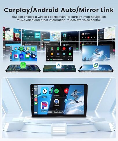 2G+64G Wireless Carplay Radio for Ford Escape Kuga 2007-2012, Rimoody Android 13 Car Stereo for Mazda Tribute 2007-2012 Android Auto 9 Inch Touchscreen GPS WiFi Bluetooth FM/RDS EQ + Backup Camera in Kuwait