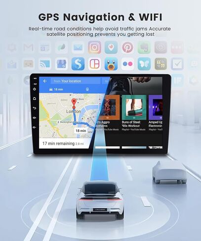 2G+64G Wireless Carplay Radio for Ford Escape Kuga 2007-2012, Rimoody Android 13 Car Stereo for Mazda Tribute 2007-2012 Android Auto 9 Inch Touchscreen GPS WiFi Bluetooth FM/RDS EQ + Backup Camera in Kuwait