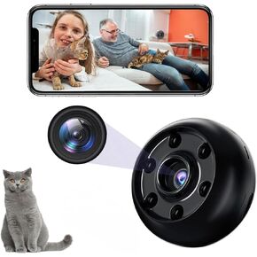 Hidden Camera WiFi Mini Spy Camera Wireless HD 1080P Small Camera with Motion Detection for Home Security and Indoor Nanny Cams (Mini)