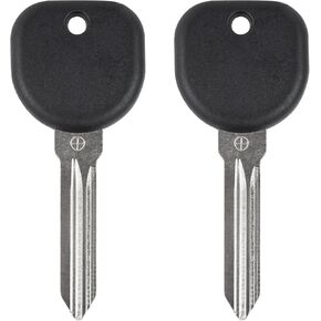 46 Chip Transponder Ignition Car Key, B111-PT GMX-100C 15871576 Circle + Replacement for Buick Cadillac Chevy GMC Hummer Pontiac Saturn, New Uncut, 2Pcs