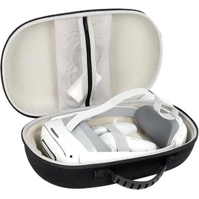 Carrying EVA Hard Case for Meta Quest 3S/Quest 3/Pico 4 Ultra/Pico 4 Pro/Vision Pro VR Headset & Accessories - Portable Tote Storage Case Protective Box