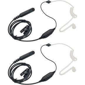 Two Way Radio Accessories 7 Pin Earpiece Ptt Headset Ear Piece with Mic Compatible for Baofeng uv 9r 9g pro Plus gmrs gmrs-9r uv9r uv-9r uv-9g gt-3wp Walkie Talkies(Acoustic,2Pack)